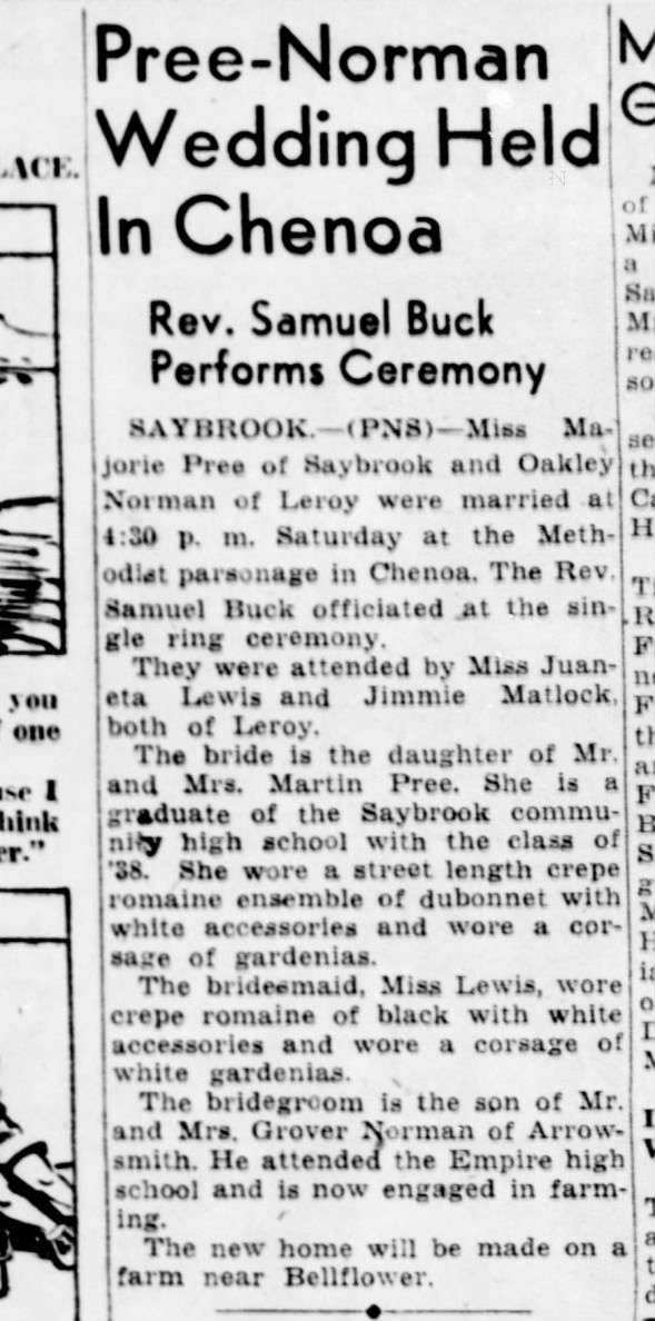 Clipping from The Pantagraph